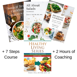 7 Steps Course + 2 hours of Coaching + Healthy Living Series eBook + 3 Cookbooks